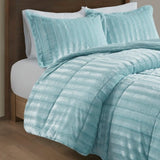 King/Cal King Faux Fur Comforter Mini Set B03597228