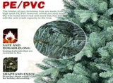 Artificial 7ft Blue green Tint Christmas Tree with 1845 PE/PVC Mixed Branch Tips, memory wireiron 02735955