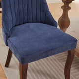 Rayon Cloth Flocking Linen Dining Chairs Channel Kitchen Dinner Chair Comfy Fabric Upholstered W1143P190235