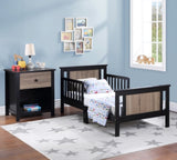 Connelly Reversible Panel Toddler Bed Black/Vintage Walnut B02257225