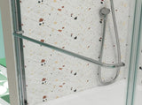 Bypass shower door, sliding door, with 1/4" tempered glass and Polished finish 56-60"x70" W2122131034
