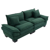 Corduroy Sofa Sleeper Couch Loveseat Sofa with Pillows Comfy Upholstered Deep Seat Sofa for W676P227343