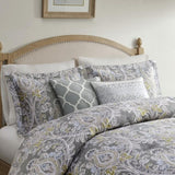 6 Piece Cotton Comforter Set Grey King B03595745