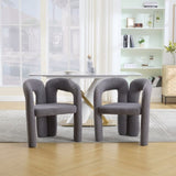 COOLMORE Contemporary Designed Velvet Fabric Upholstered Accent/Dining Chair /Barrel Side Chairs W395P224765