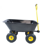 Folding car Poly Garden dump truck with steel frame, 10 inches. Pneumatic tire, black W22783097
