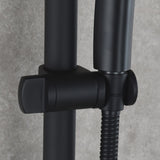 Stainless Steel Black Shower Sliding Bar 31.5 Inches for Bathroom Drilling-free 60047819