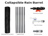 132 Gallon Folding Rain Barrel Water Collector Black 97678622