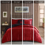 Full/Queen Plush to Sherpa Down Alternative Comforter Set B035100471