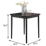 ZUN Black 5-piece Counter Height Set with Saddle Stools B062P189101