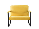26.8 Inch Metal Frame Accent Chair, Padded Armchair with High-Density Foam Cushion, Removable B347P507330