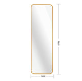 ZUN Gold 47 x 14IN Door mirror W2203P182156