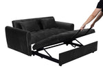 ZUN 64.9 "3-in-1 foldable large size sofa bed, modern velvet double sofa, sofa bed with adjustable back, W2564P228262