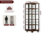 5 Tiers Rotating Bookshelf, Corner, 360 Display Wood Spinning Bookshelves, Floor Standing W2641P399191