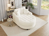 55" Modern Chaise Lounge Sofa Bed Upholstered Sofa Couch with Tufted Seat and Detachable Pillows for N719P256002A