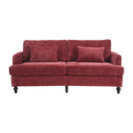 ZUN COOLMORE Mid Century Modern chenille Fabric Loveseat sofa, 2-Seat Upholstered Loveseat Sofa Modern W395P151897