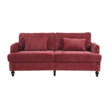 ZUN COOLMORE Mid Century Modern chenille Fabric Loveseat sofa, 2-Seat Upholstered Loveseat Sofa Modern W395P151897