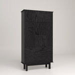 ZUN Bookcase with Cabinet, Bookshelf with Doors, Black&Honey W965P179467