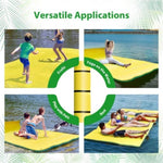 ZUN 12*6 FT Floating Pad Mat, 3-Layer Tear-Resistant XPE Foam Floating Mat, Lily Pad for W2505P164732