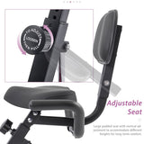 Folding Exercise Bike, Fitness Upright and Recumbent X-Bike with 16-Level Adjustable Resistance, Arm 37870100