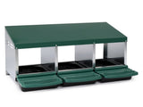3 Compartment Roll Out Nesting Box with Plastic Basket, Egg Nest Box Laying Box Hens 71441129