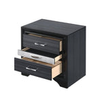 ZUN 2 Drawers and 1 Jewelry Drawer Nightstand, Black B016P253286