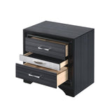 ZUN 2 Drawers and 1 Jewelry Drawer Nightstand, Black B016P253286