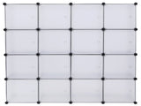 16-Cube Storage Shelf Cube Shelving Bookcase Bookshelf Organizing Closet Toy Organizer Cabinet White 35996258