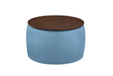 Round Ottoman Set with Storage, 2 in 1 combination, Round Coffee Table, Square Foot Rest W142065118