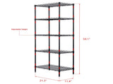 Changeable Assembly Floor Standing Carbon Steel Storage Rack Black 49349081