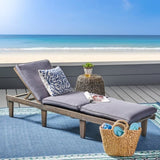 ARIANA KD WOOD CHAISE LOUNGE W/ CUSHION 57523.00GRY