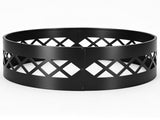 40in Fire Ring, Diamond Lattice Pattern, Round, Iron 48587581
