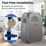 Sauna Room for Home Spa RelaxationSteam Generator Gray 09552087