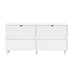 ZUN 59" Rattan Dresser with Drawers, 6 Drawer Dresser for Bedroom, Clothes Storage Cabinet for Bedroom, W757P209514