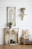 18" x 39.5" Large White Wall Art Panel, Rectangle Wall Sculpture, Wall Dcor for Living Dining W2078130259