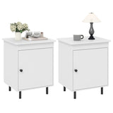 2 white bedside tables with doors 54059730