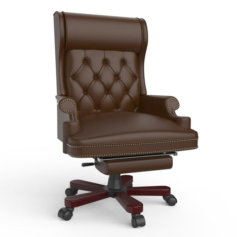ZUN 330LBS Executive Office with Footstool, Ergonomic Design High Back Reclining Comfortable Desk W1550137142