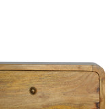 Artisan Furniture Solid Wood Oak-ish 2 Drawer Floating nightstand B182P280787