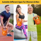 ZUN Kettlebell Sets, Strength Training Kettlebells Weight Set for Women, Vinyl Coated Kettle Bell for 43974329