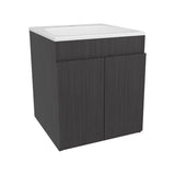 Bathroom Vanity 45 Meka, with Two Drawers and Open Shelf, Black B200P313687
