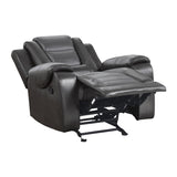 Modern Luxury Chair Glider Reclining 1pc Formal Living Room Furniture Premium Faux Leather B011P228953
