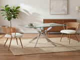 Wicker dining chairs - 2-piece set - Farmhouse soft cushioned cane back kitchen chair, sponge 78496311