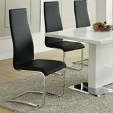 Black and Chrome High Back Side Chairs B062P145438