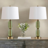 Faceted Green Glass Table Lamp B035P264525