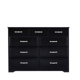 ZUN Bedroom dresser, 9 drawer long dresser with antique handles, wood chest of drawers for kids room, W1162141860