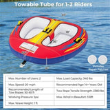 Inflatable Towable Tube for Boating with Drainage 32441709