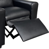 ZUN Marisa 22" Black PU Leather Kids Recliner Chair with Cupholder B061110700