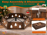 Wooden Christmas Tree Collar for 6/7.5/9 ft Artificial Trees31.5 x 27.5 x 10 Inch Xmas Tree Stand 74721667