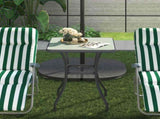 27" Square Glass Bistro Table for Outdoor Garden Dining 75133203