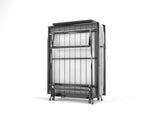 Metal Folding Bed Frame with Foam Mattress of Pockets, Easy Storage and Movable with 4 Castors 48698586