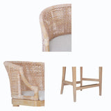 Handcrafted Rattan Counter Stool 25" H B035129478